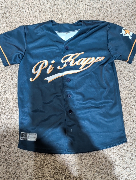 Other - Pi Kapp Navy Baseball Jersey with Gold Script